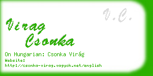 virag csonka business card
